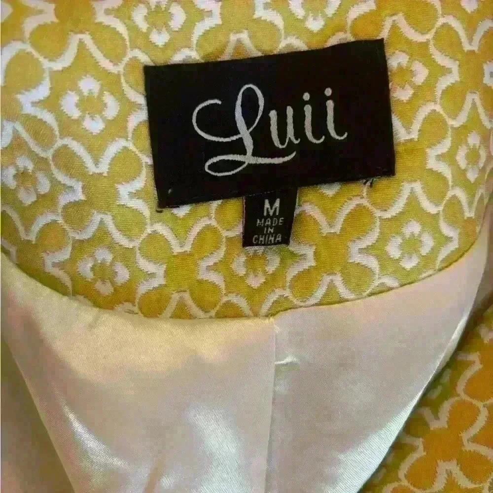 Vintage NWT Anthropologie Luii Yellow Peacoat Sz Medium - Picture 6 of 9